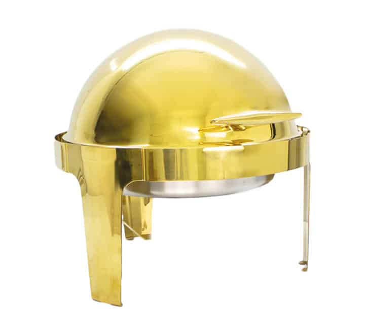 Gold Round Chaffing Dish