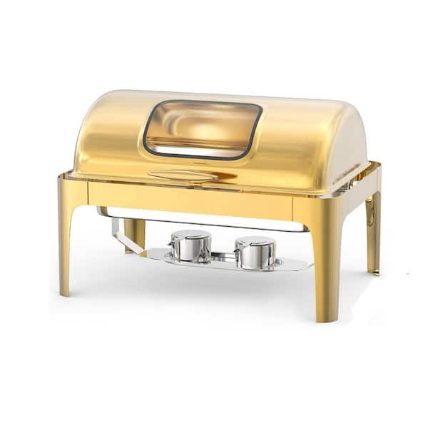 Gold Chaffing Dish with Mirror