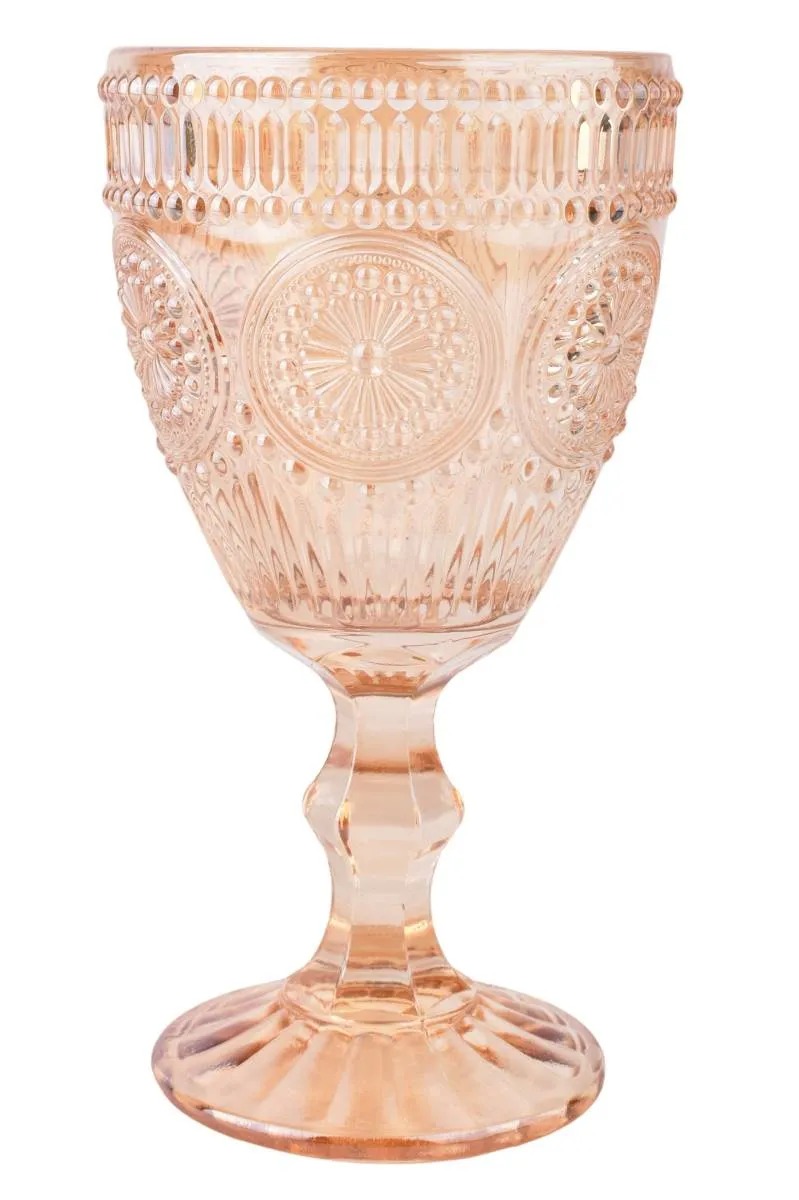 Sunflower Embossed Wine Glass