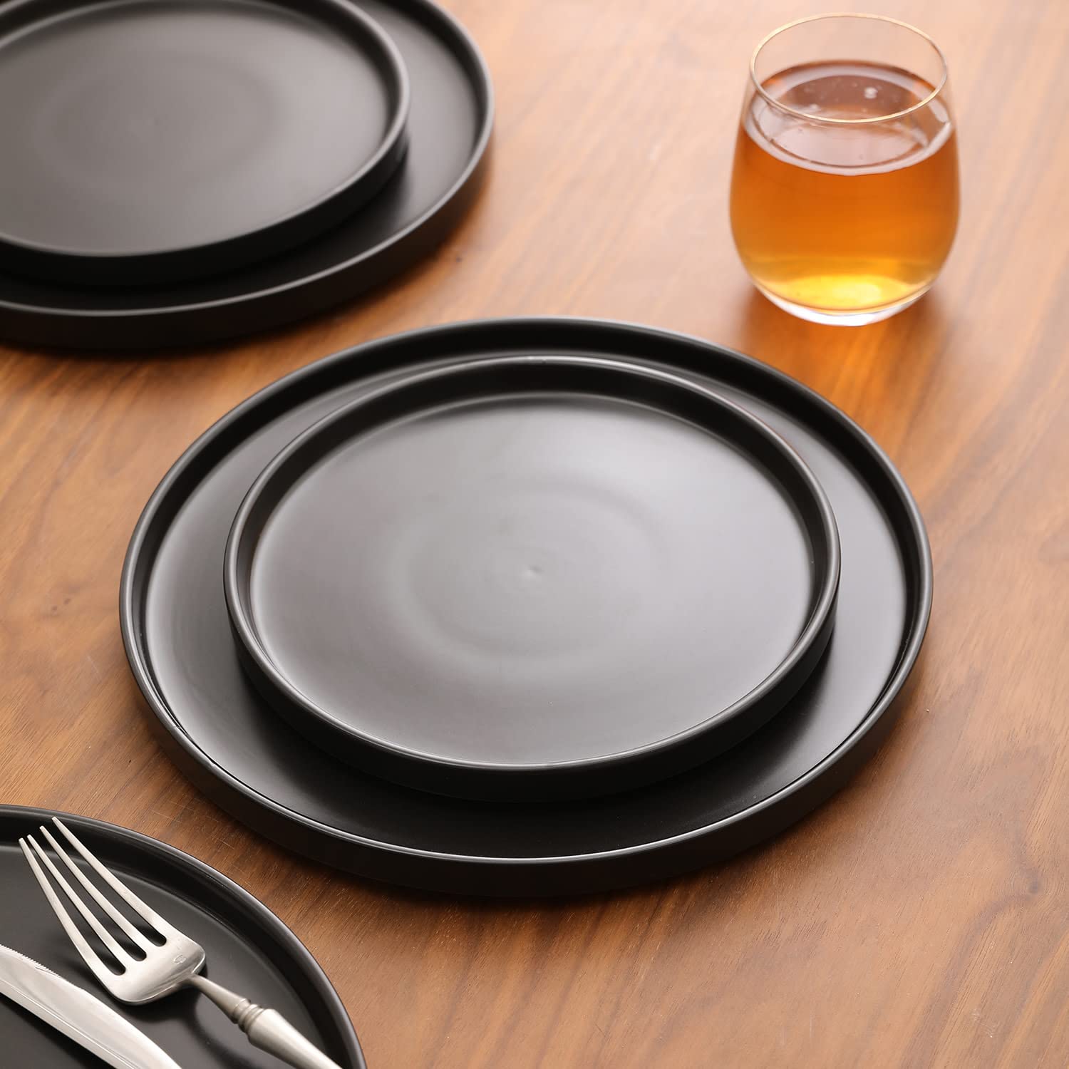 Black Dinner Plate Set